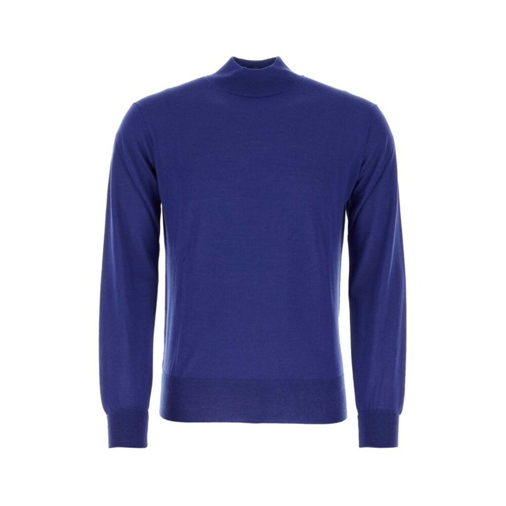 Pt Torino Men Electric Blue Wool Sweater